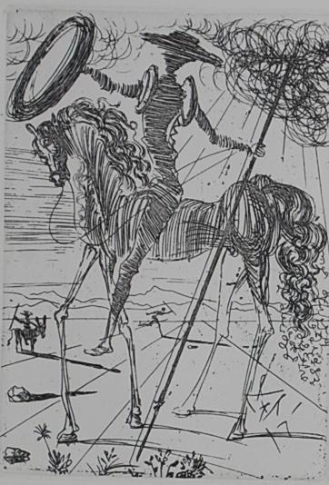 Appraisal: AFTER SAVADOR DALI THE HORSEMEN ETCHING X CM AFTER SAVADOR