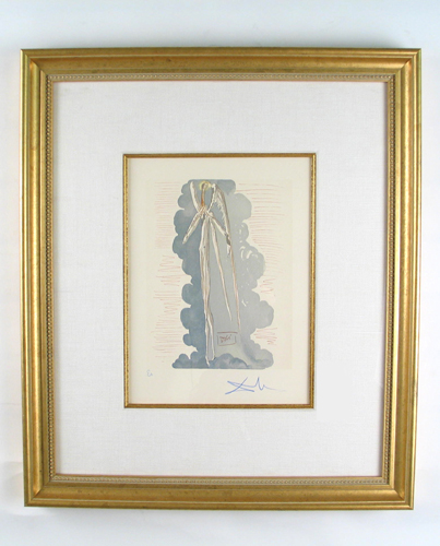 Appraisal: SALVADOR DALI Spanish - An original color woodcut The Angel