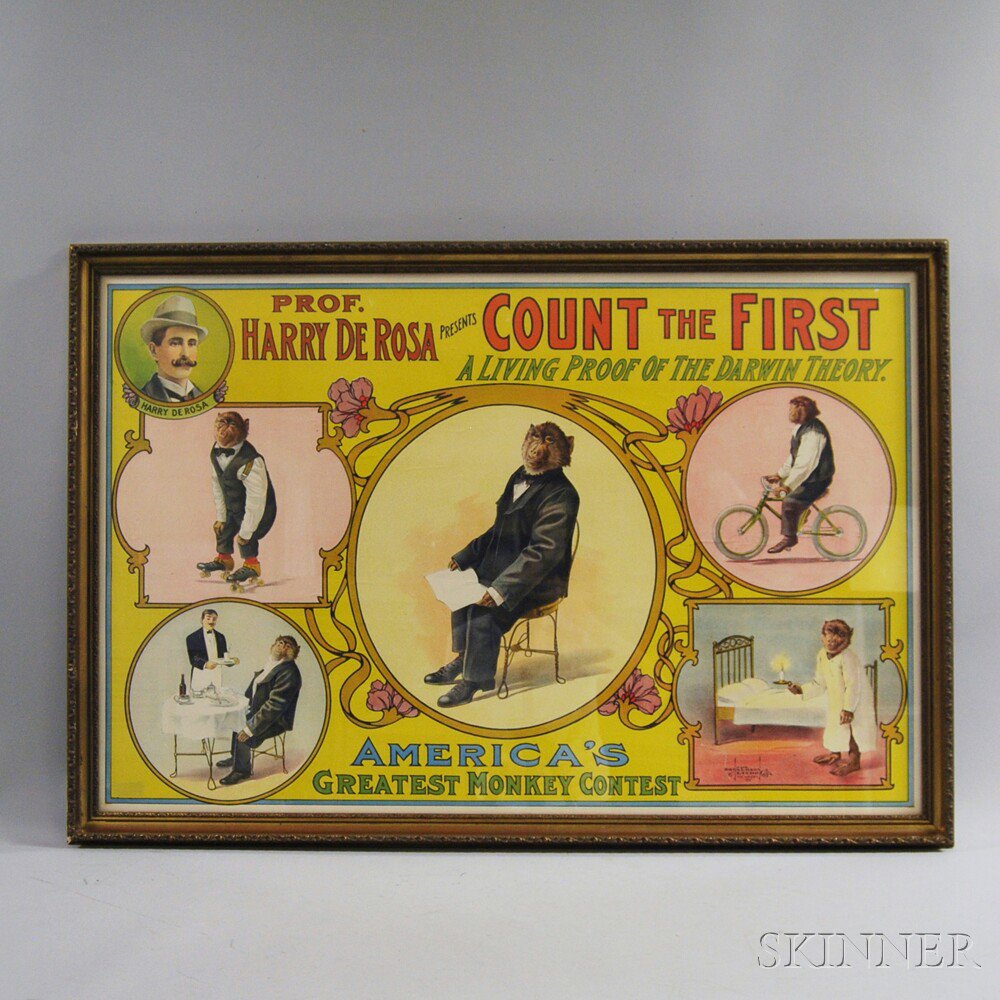 Appraisal: Framed America's Greatest Monkey Contest Poster th th century published