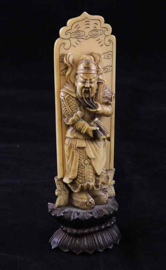 Appraisal: A Chinese ivory figure of the 'Jade Emperor' carved in