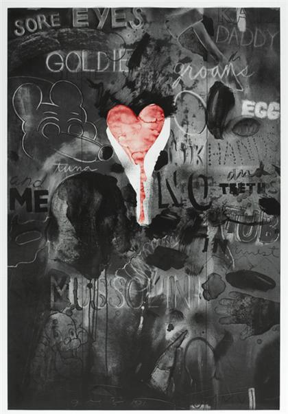 Appraisal: JIM DINE american b PICABIA III GROANS signed dated and