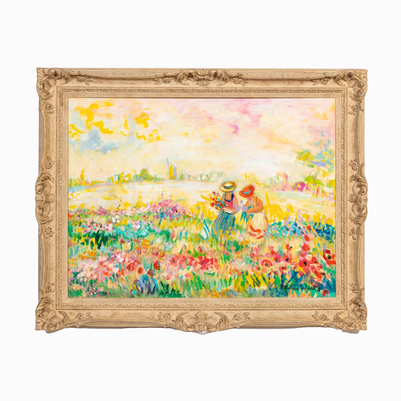 Appraisal: ARTHUR WEEKS O C IMPRESSIONIST FIGURES IN FIELD Arthur Weeks