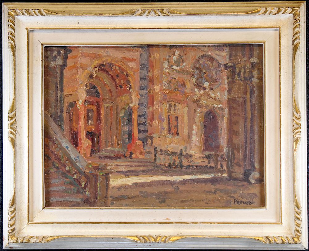 Appraisal: Signed th C Italian Impressionist Painting Signed th C Italian