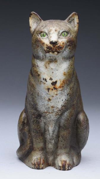 Appraisal: Cast Iron Sitting Cat Doorstop Made by Judd Company Full-figure