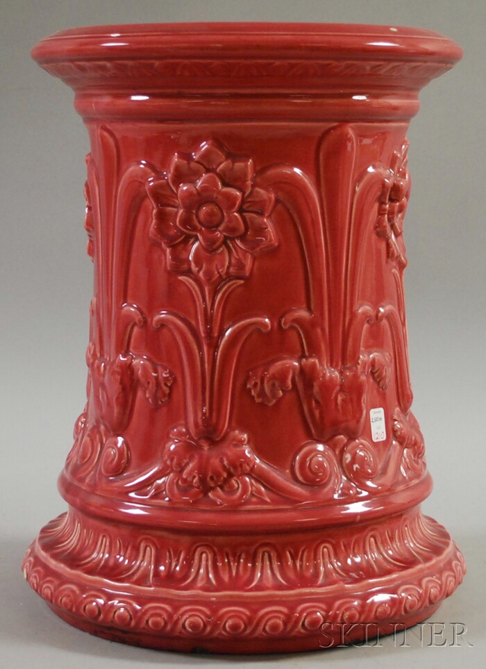 Appraisal: Minton Glazed Ceramic Garden Seat impressed marks ht top dia