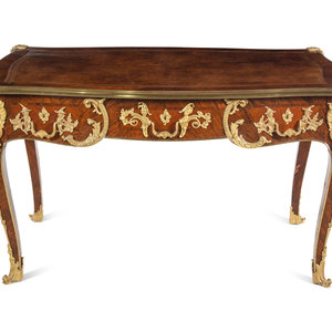 Appraisal: A Louis XV Style Gilt Bronze Mounted Bureau Plat th