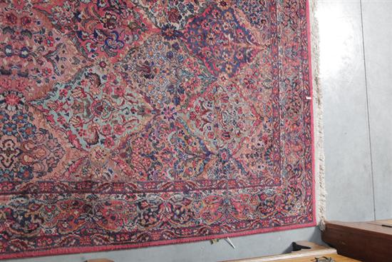 Appraisal: ORIENTAL STYLE AREA RUG Karistan rug having triple border with