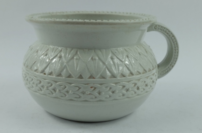 Appraisal: Belleek first period chamber pot decorated with Gladstone diameter cm