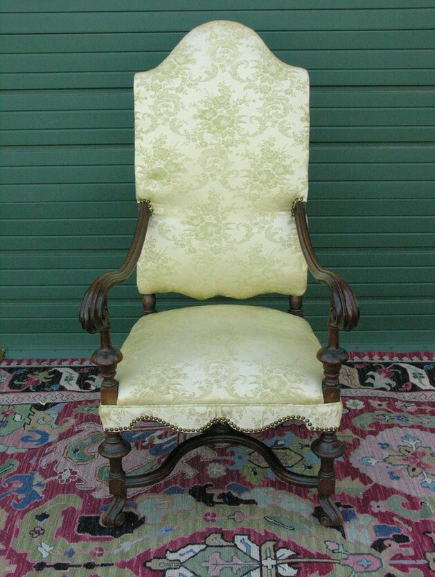 Appraisal: WILLIAM AND MARY STYLE CHAIR Size by by Condition Tight