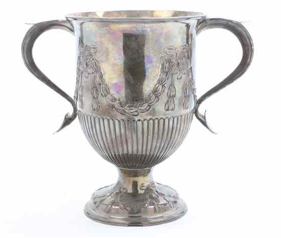 Appraisal: A George III Silver Loving Cup John Schofield London -