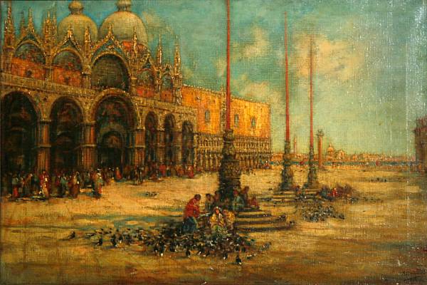 Appraisal: Nicholas Briganti American - Facade of San Marco Venice Italy