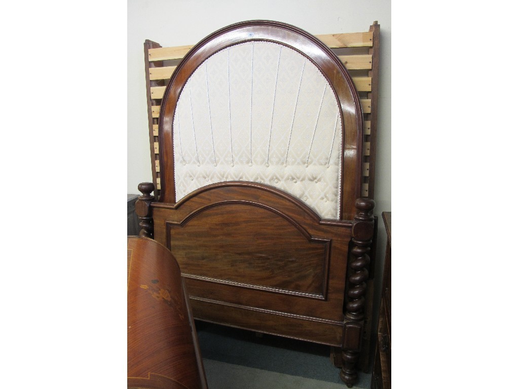 Appraisal: A Victorian mahogany framed double bed with base Provenance This