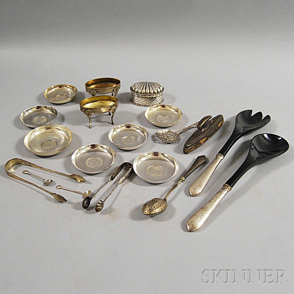 Appraisal: Group of Small Mostly Sterling Silver Tableware including a set