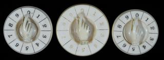 Appraisal: Three Ivory Whist Markers with Ivory Hand Pointer Circa Excellent