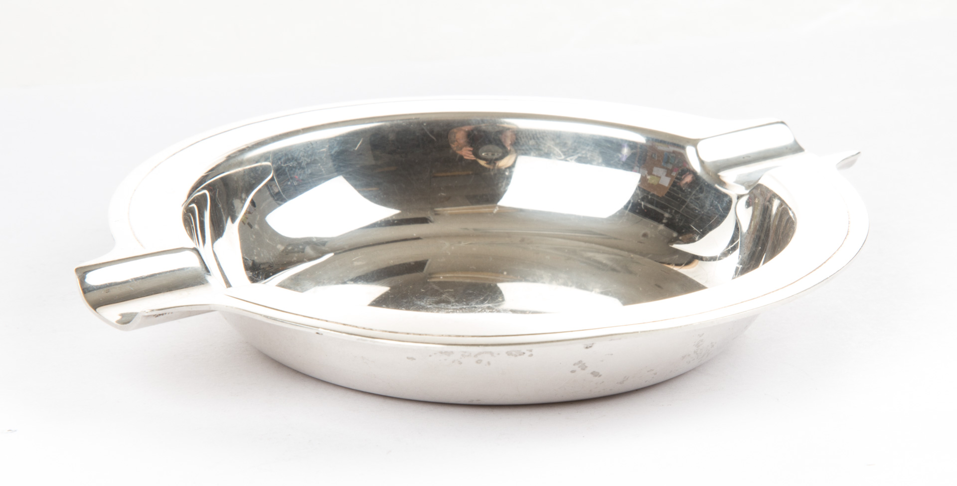 Appraisal: A Retro sterling silver ashtray by Tiffany Co round Tiffany