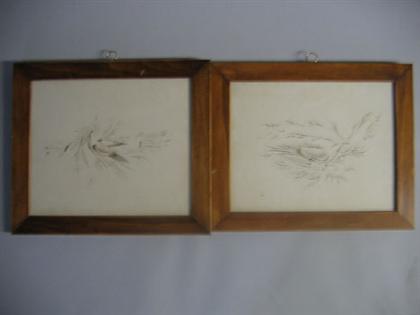 Appraisal: American school th century a pair of calligraphic pen and