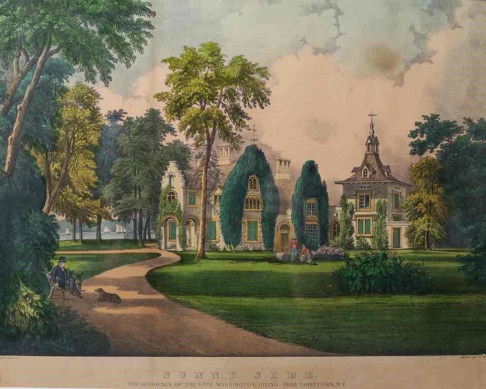 Appraisal: Currier and Ives lithograph Sunnyside The Residence of the Late