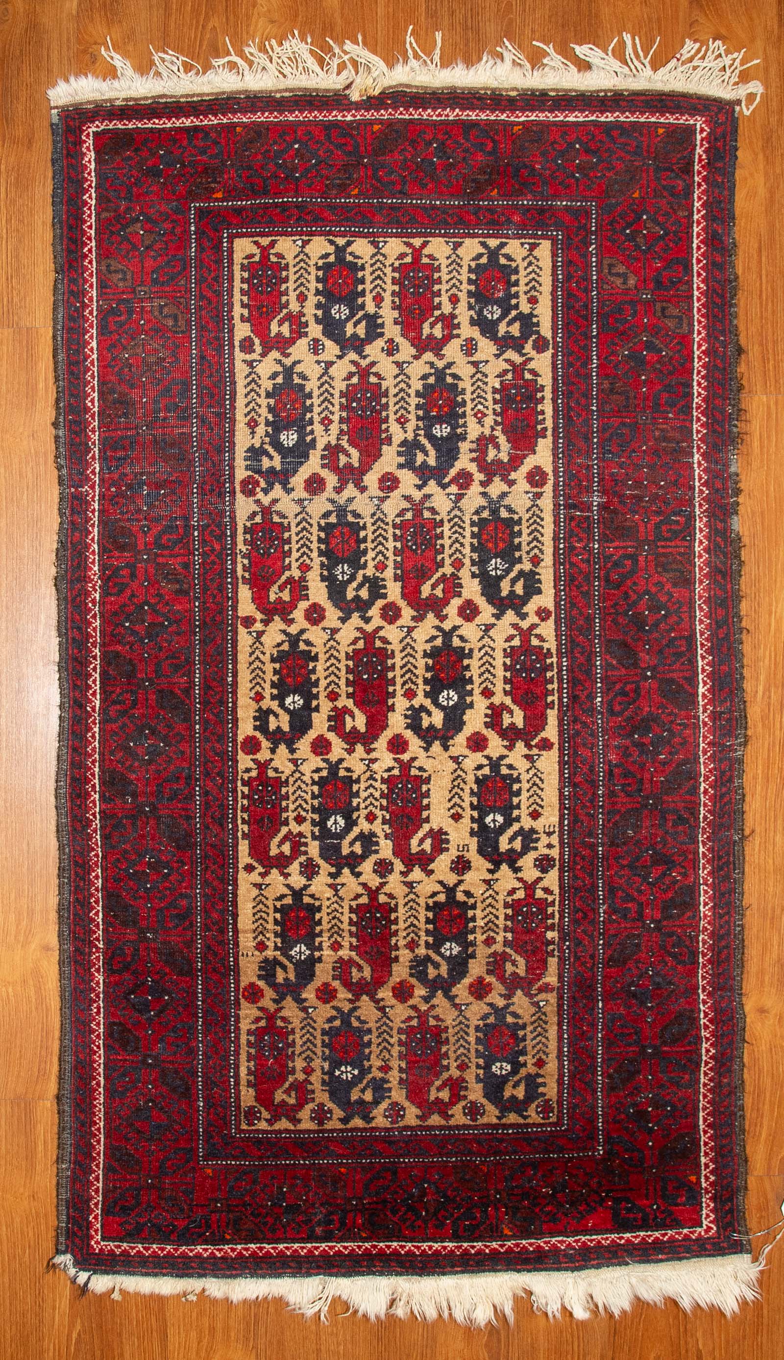 Appraisal: BELOUCHI RUG PAKISTAN X Third quarter- th century hand-knotted wool