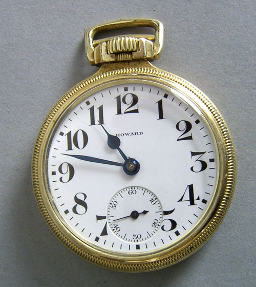 Appraisal: E Howard Boston MA -jewel Railroad chronometer open face pocket