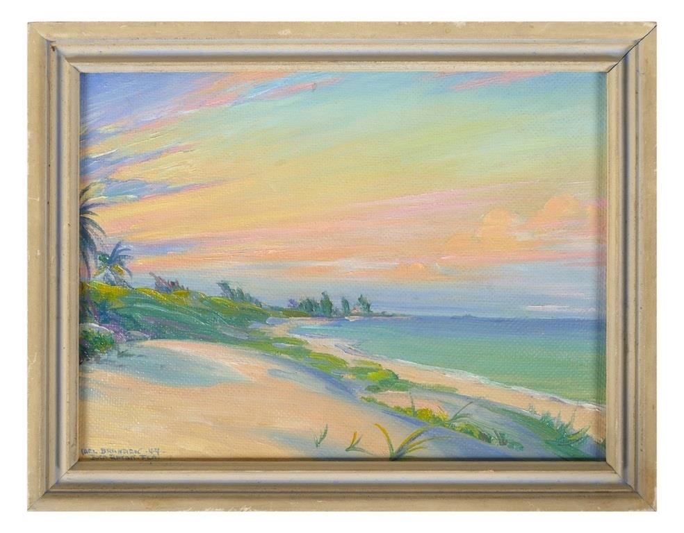 Appraisal: CARL W BRANDIEN FLORIDA ARTIST O BOil on board landscape