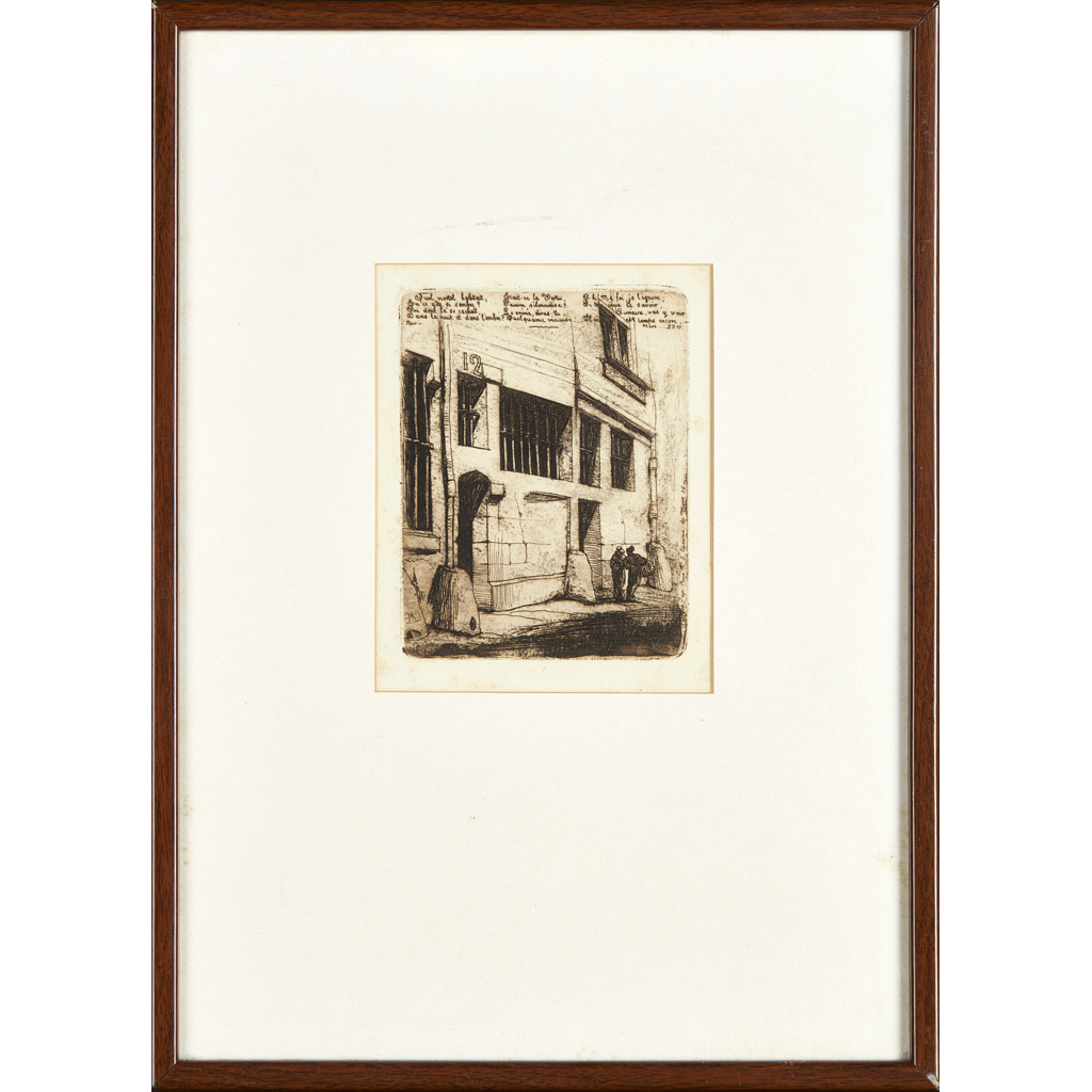 Appraisal: CHARLES MERYON FRENCH - LA RUE DES MAUVAIS GARCONS Etching