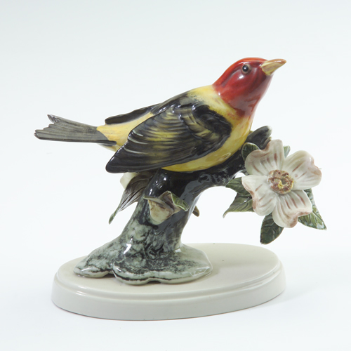 Appraisal: ADDED LOT - Rare STANGL porcelain single Scarlet Tanager Loss