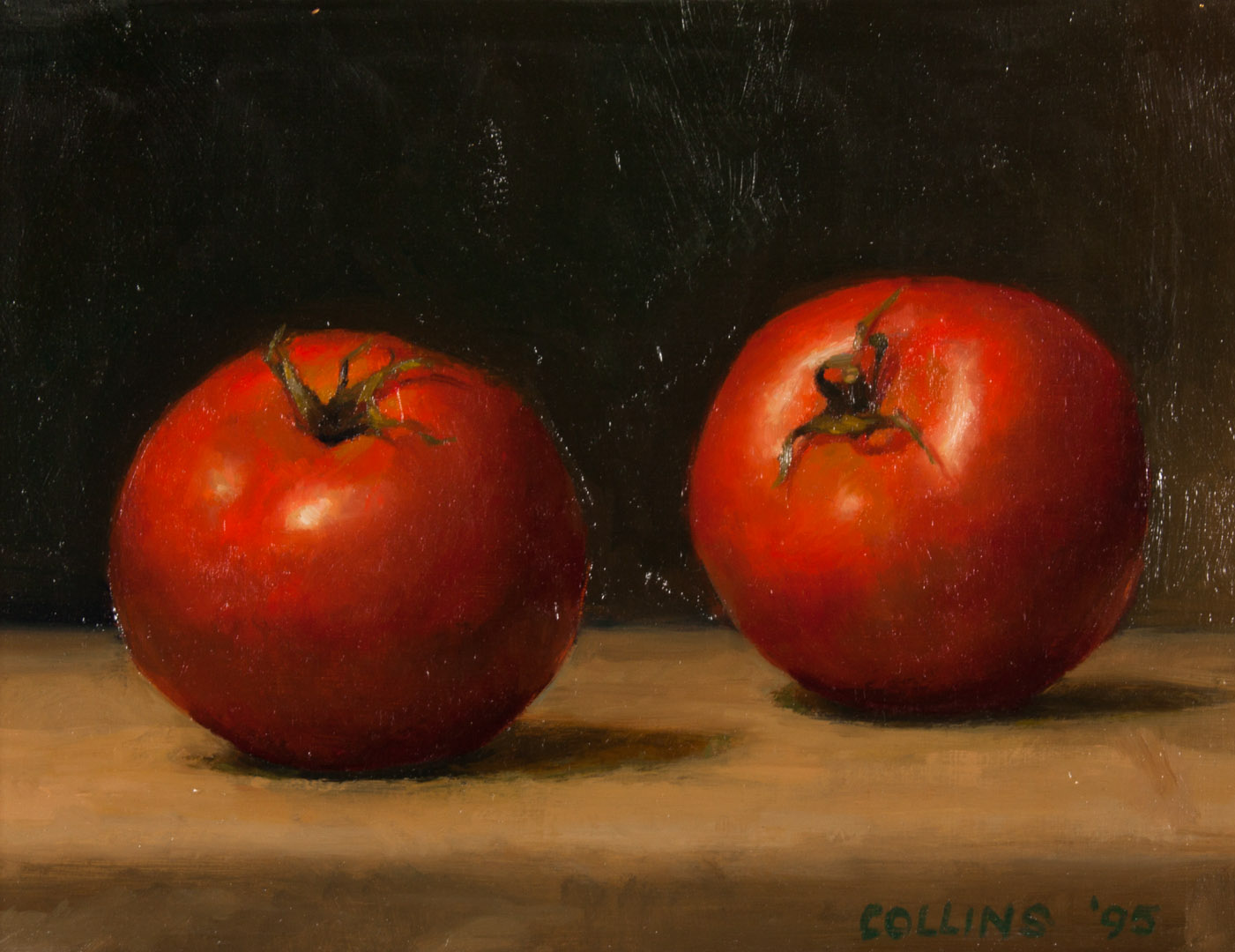 Appraisal: Jacob Collins Two Tomatoes oil on panel American b Signed