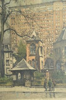 Appraisal: Robert Kasimir etching Robert Kasimir Austrian - - ''New York