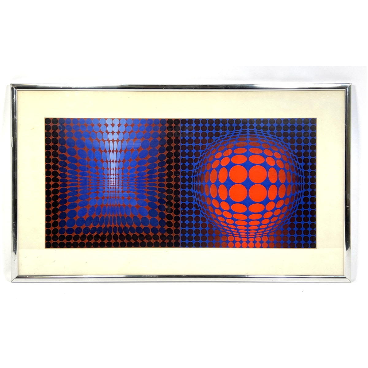 Appraisal: VICTOR VASARELY Op Art Print No Signature found Dimensions H