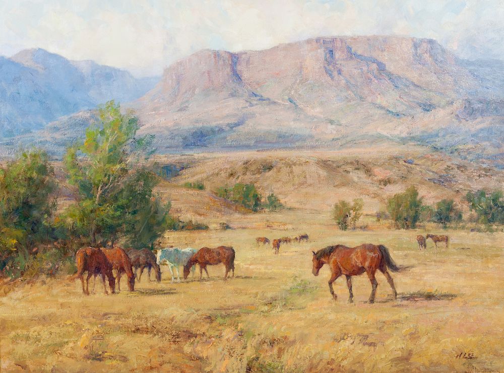 Appraisal: Joyce Lee American - Horses in Pasture Joyce Lee American