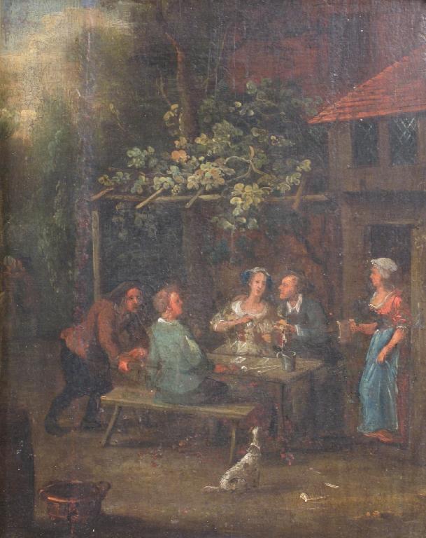 Appraisal: CIRCLE OF PIETER ANGELLIS - At a Fish Stall At