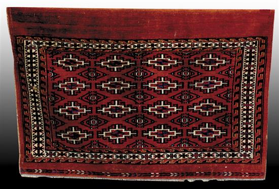 Appraisal: Antique Yamut carpet circa ' x '