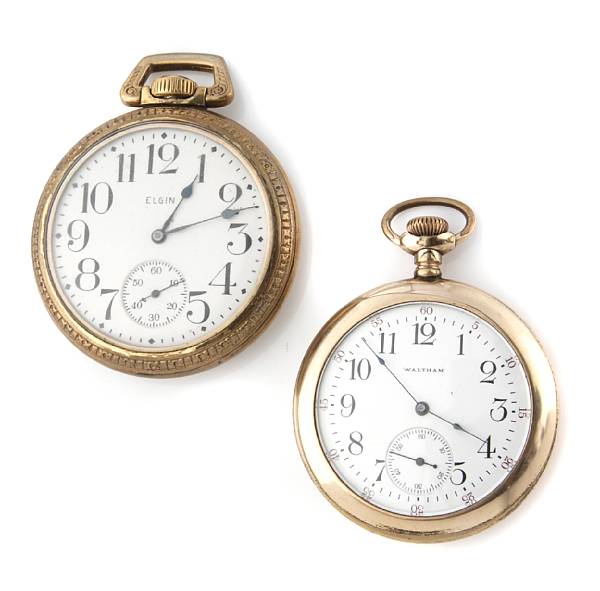 Appraisal: A collection of six railroad pocket watches