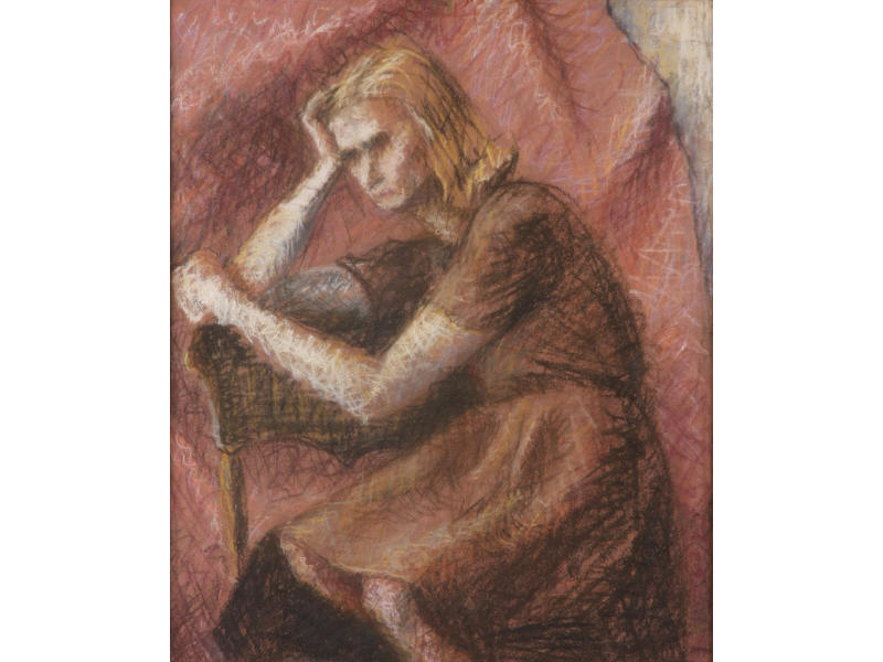 Appraisal: Laurence Rathsack WI th c Seated Figure pastel on paper