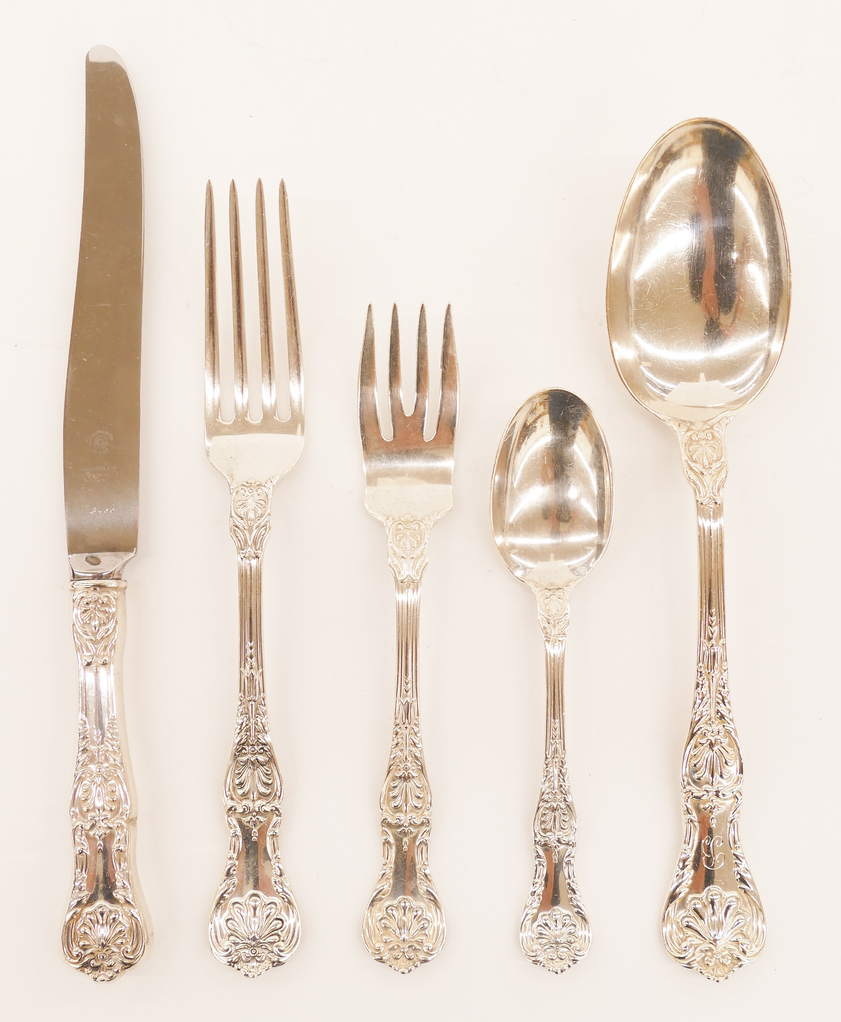 Appraisal: pc Gorham ''Kings'' Sterling Flatware A near complete service for