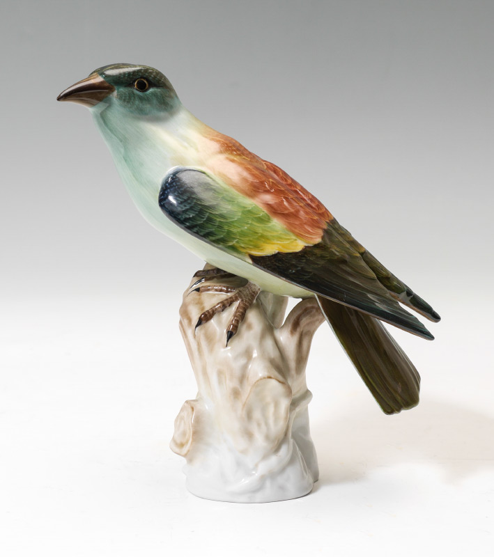 Appraisal: HEREND PORCELAIN BIRD FIGURINE Polychrome decorated figure of a bird