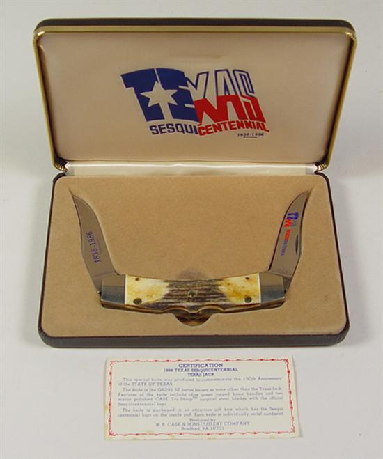 Appraisal: Case Texas Sesquicentennial Knife Texas sesquicentennial knife in presentation case