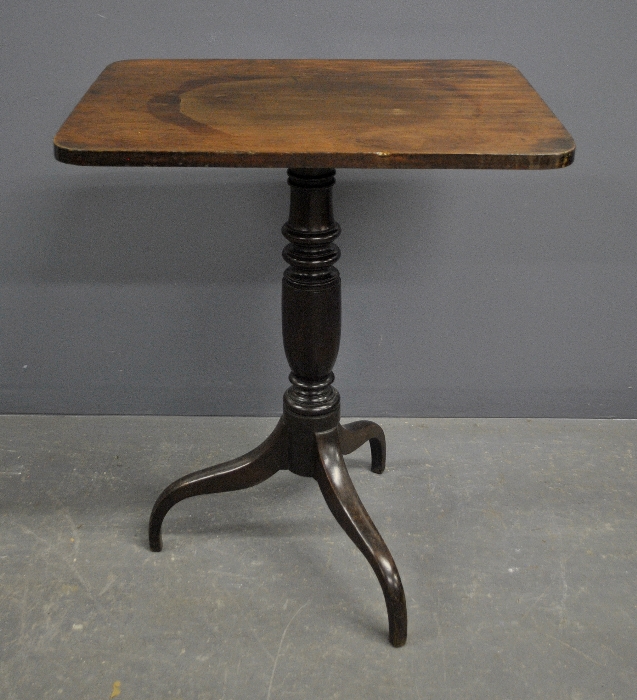 Appraisal: - Spider leg mahogany tilt-top end table c h x