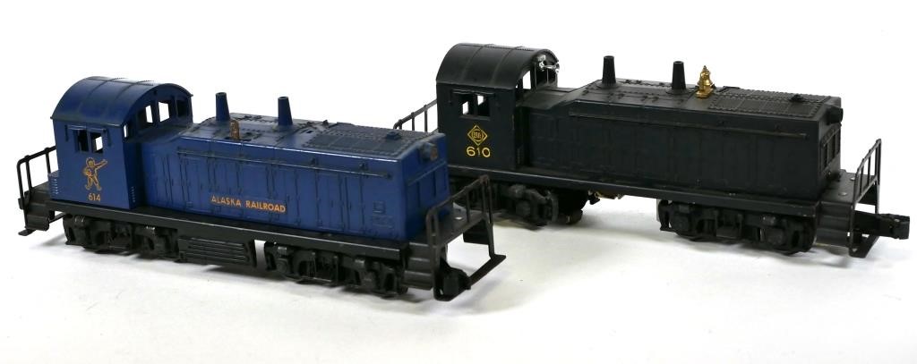 Appraisal: LIONEL O GAUGE DIESEL SWITCHERS Two Lionel Switchers including Alaska