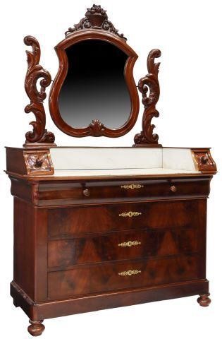 Appraisal: French Louis Philippe period mahogany washstand vanity mid th c