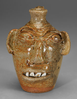 Appraisal: Burlon Craig stoneware face jug Lincoln County North Carolina -