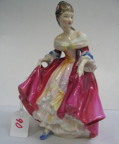 Appraisal: A ROYAL DOULTON GLAZED PORCELAIN FIGURE Southern Bell HN in