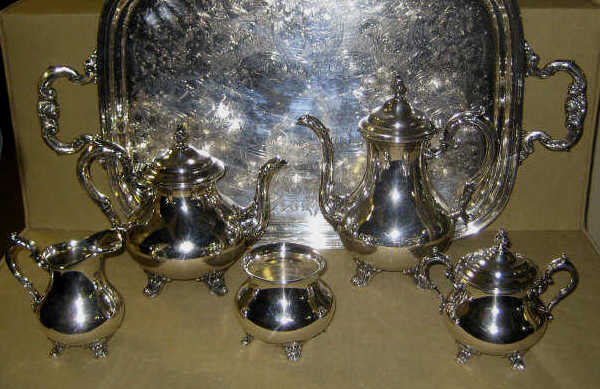 Appraisal: GORHAM PROVENANCE RI Plated silver five-piece tea and coffee service