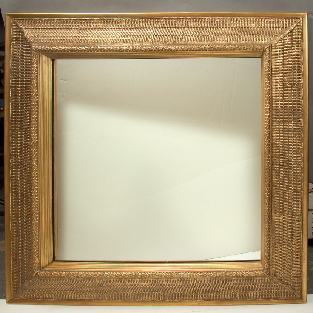 Appraisal: Neoclassical Style Gilt-Wood Mirror Modern Of square form the frame