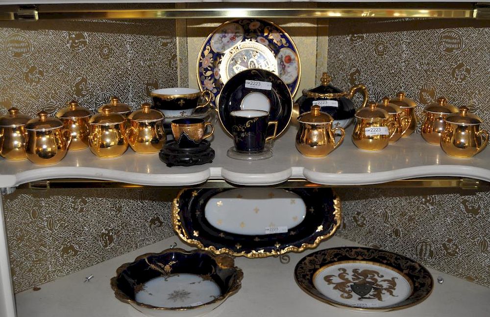 Appraisal: Group French Limoges Other Porcelain Tablewares including a set of