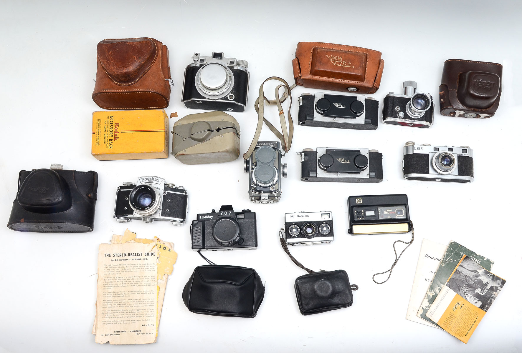 Appraisal: PC VINTAGE CAMERA COLLECTION Including - German Rollieflex - German