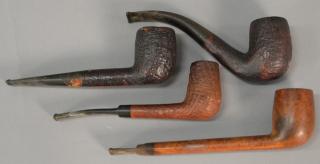 Appraisal: Four tobacco pipes including two Dunhill Shell Briar one F