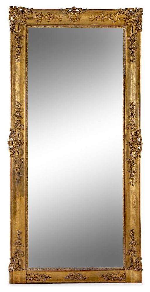 Appraisal: A Continental Giltwood Mirror Height x width inches A Continental