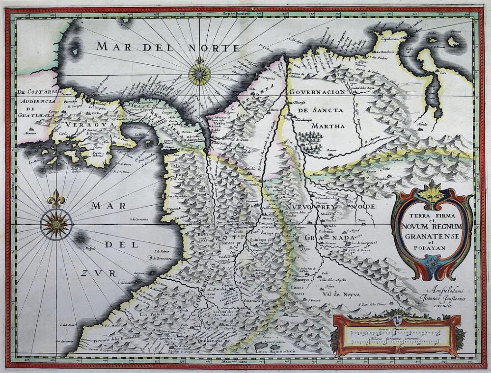 Appraisal: Janssonius Map of Northwest South America Terra Firma et Novum