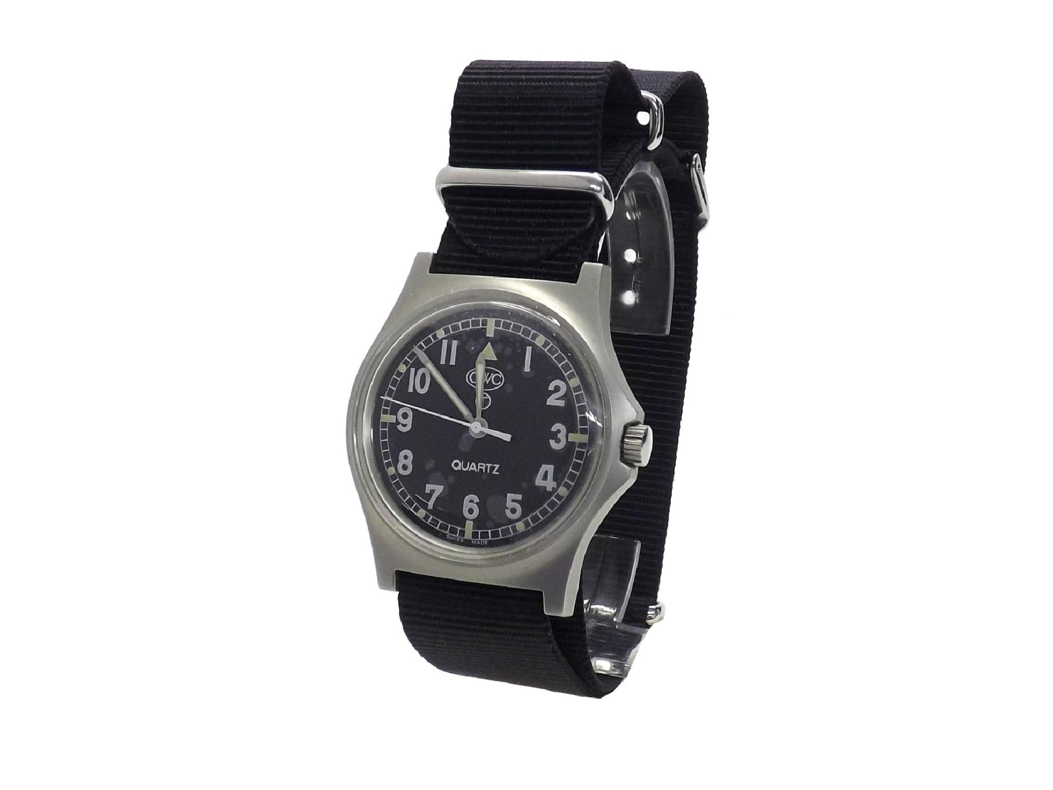 Appraisal: CWC Cabot Watch Company Military stainless steel gentleman's wristwatch quartz